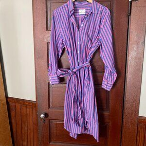 J.Crew striped poplin shirtdress,  size 20